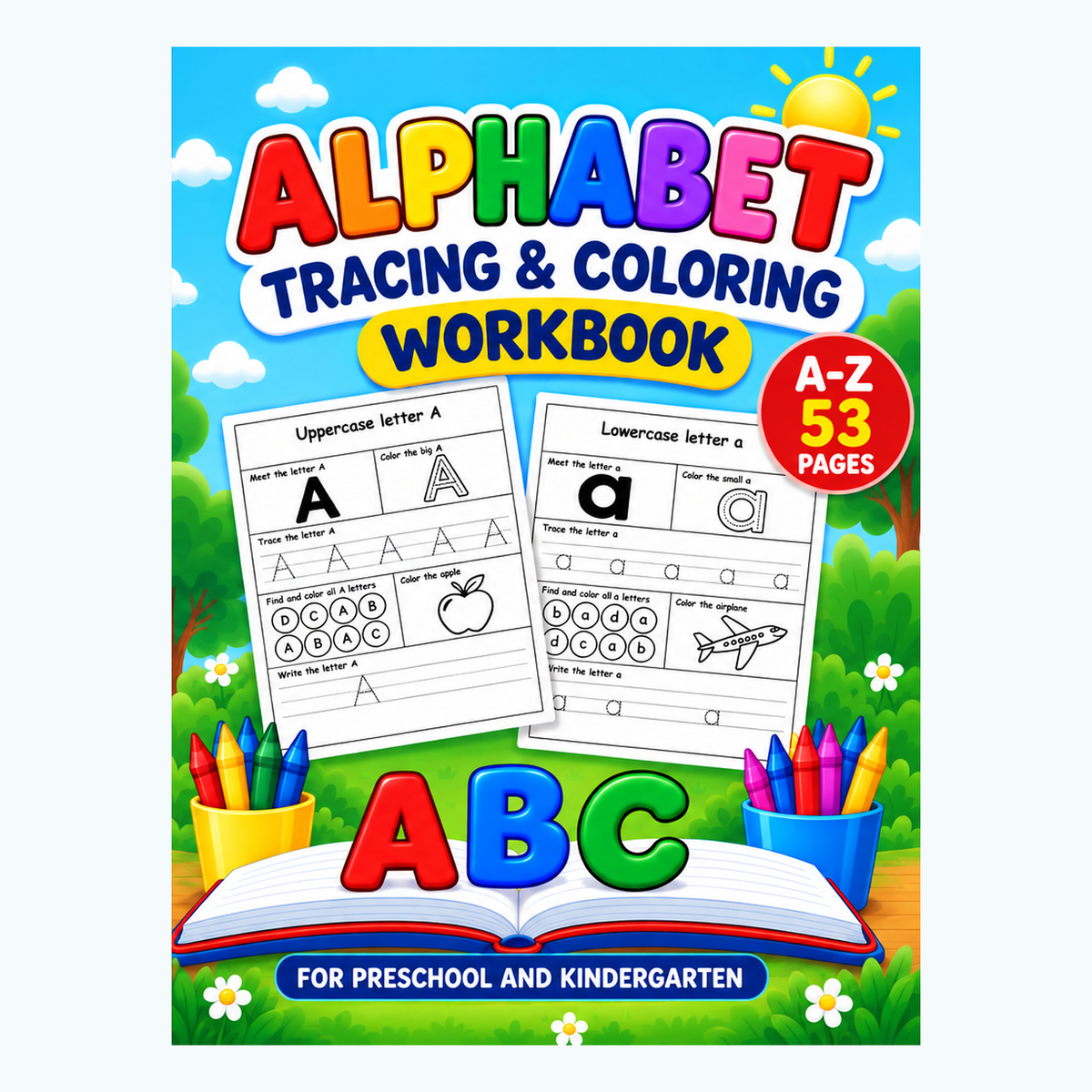Alphabet Tracing & Coloring Workbook Amazon cover