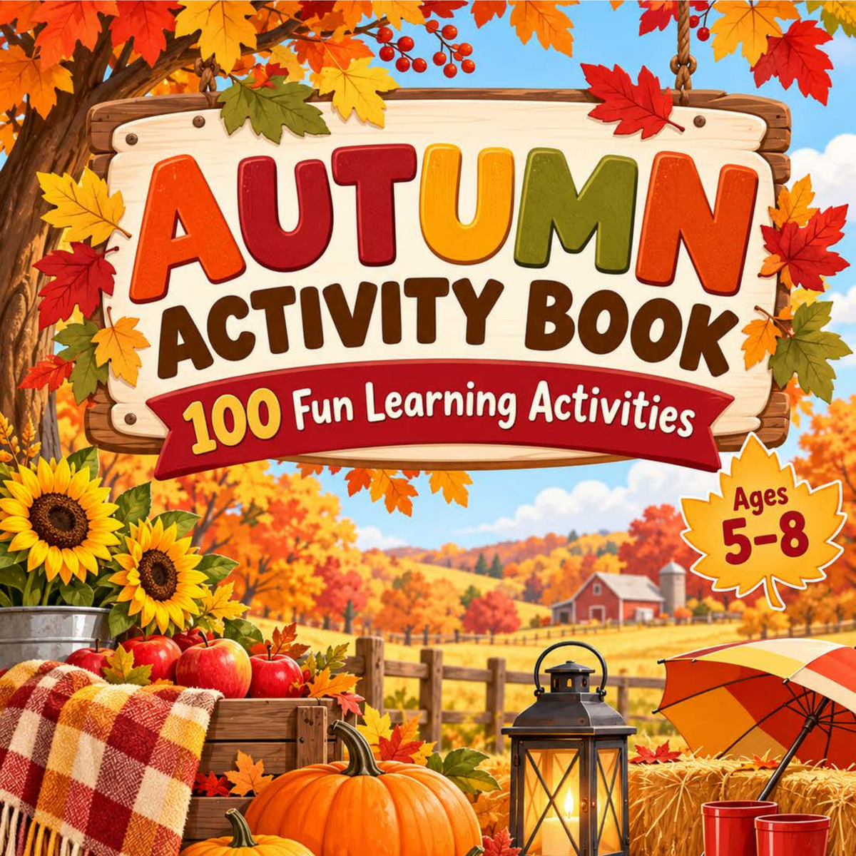 Autumn Activity Book - 100 Fun Learning Activities for Ages 5-8
