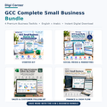 GCC Complete Small Business Bundle with four bilingual Excel business toolkits