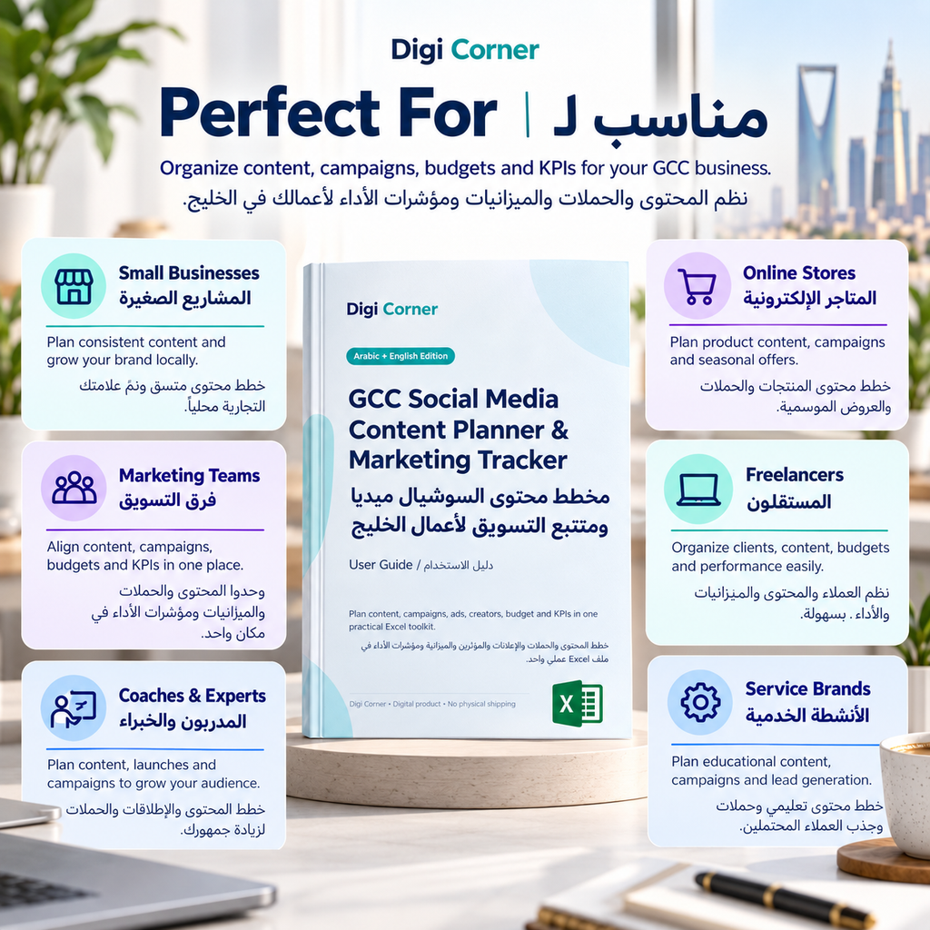GCC Social Media Planner bilingual toolkit feature showcase